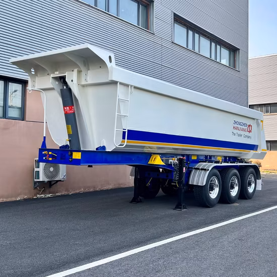 Heavy Duty Transport Truck Front Top Tipper Cargo Semi Trailer