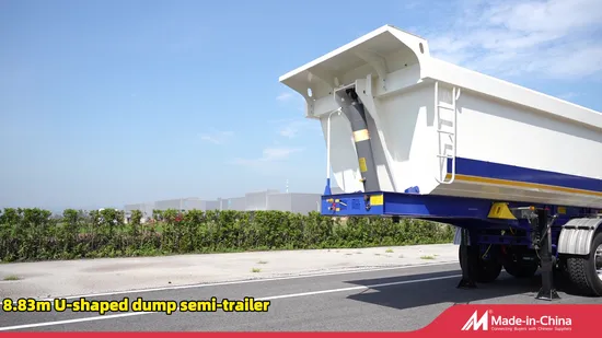 3 Axles 4 Axles 35cbm 40m3 45m3 60tons 70tons 80tons Hydraulic Tipping Rear/End Tipper Mining Dumper/Dump Semi Truck Trailer for Stone Transport