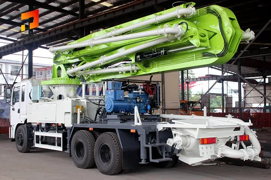 37m Pump Mounted Chassis Mixer Truck Concrete Pump 