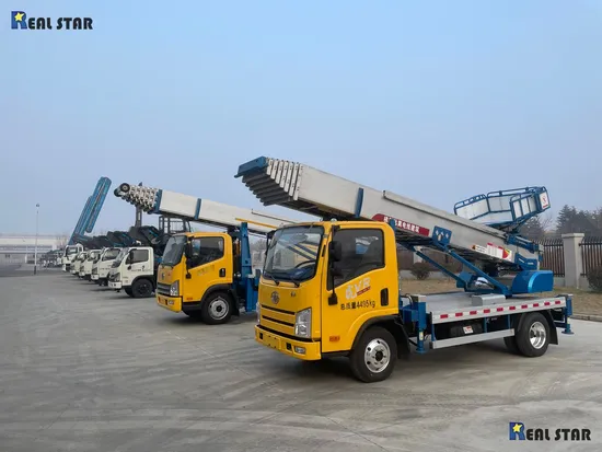 Aerial Work Ladder Lift Platform High Altitude Operation 25m 29m 30m 32m 33m 42m 45m 48m Lifting Pickup Crawler Bucket Hydraulic Raising Truck 