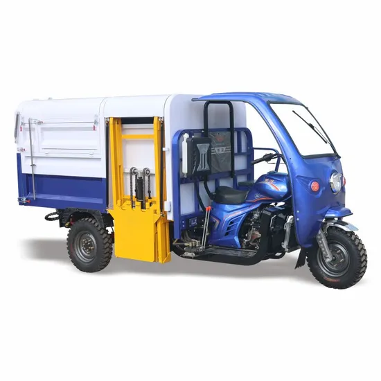 Three Wheel Motorcycle Gasoline Hydraulic Dumper Garbage Tricycle 