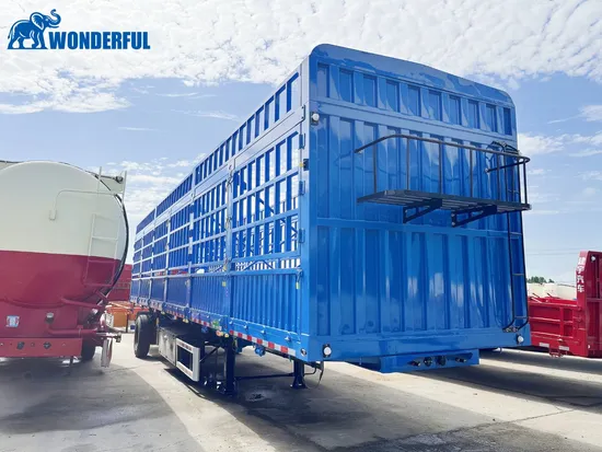 4 Axle Utility Deutsch Aluminum Vengeance Installation Channel Heavy Loads Mounted Installation Custom Made Vinyl Light Foam Bulk Cargo Fence Semi Trailer Truck 
